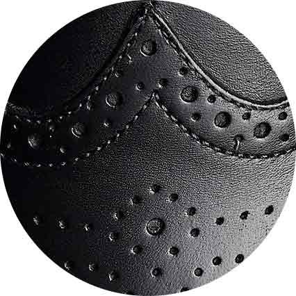 Men's Black Leather Brogue Derby Shoes - Size: 10 - Savile Row Company - image 3