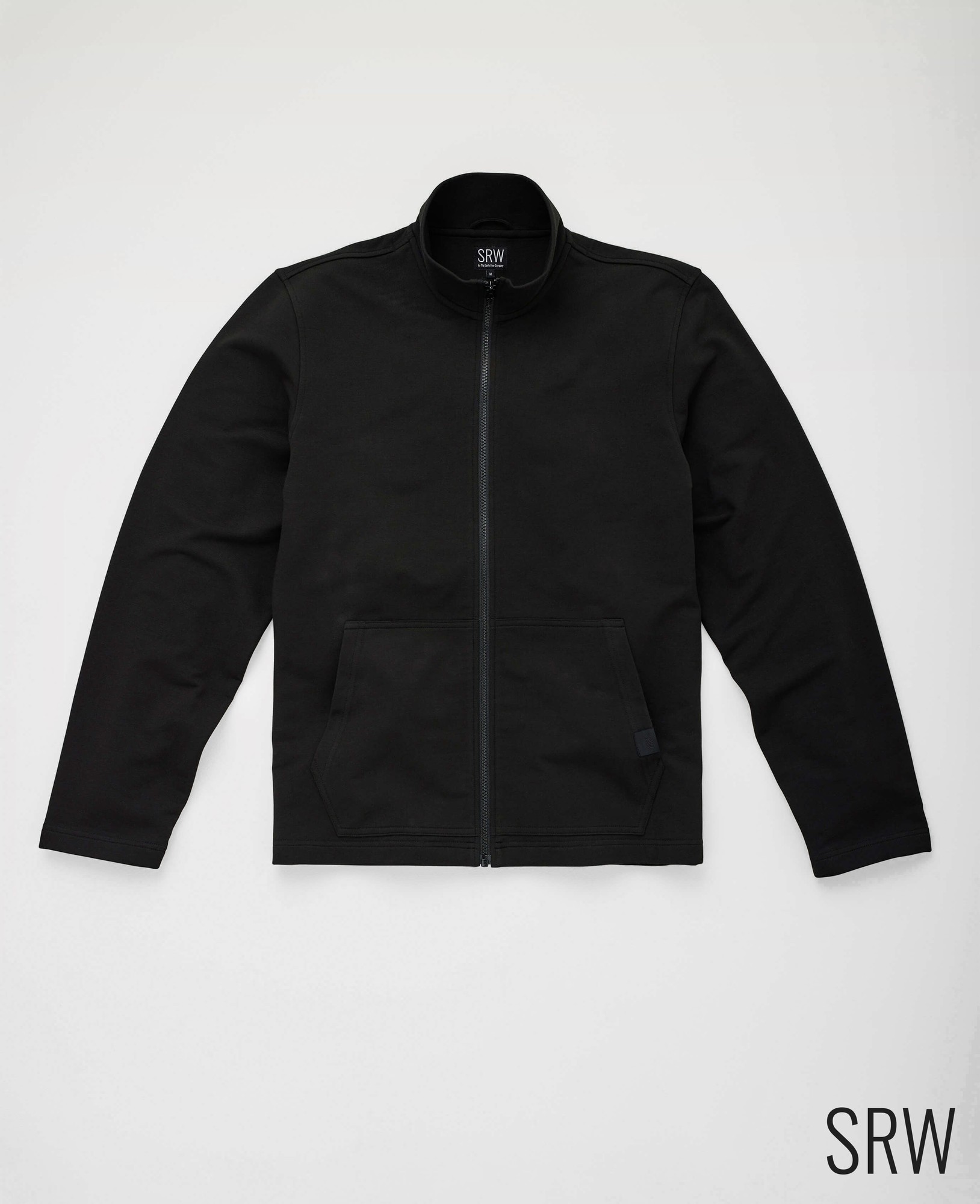 Men's Black Stretch Cotton Blend Zip-Up Sweatshirt [RTC] - Size: Small - Savile Row Company - image 3
