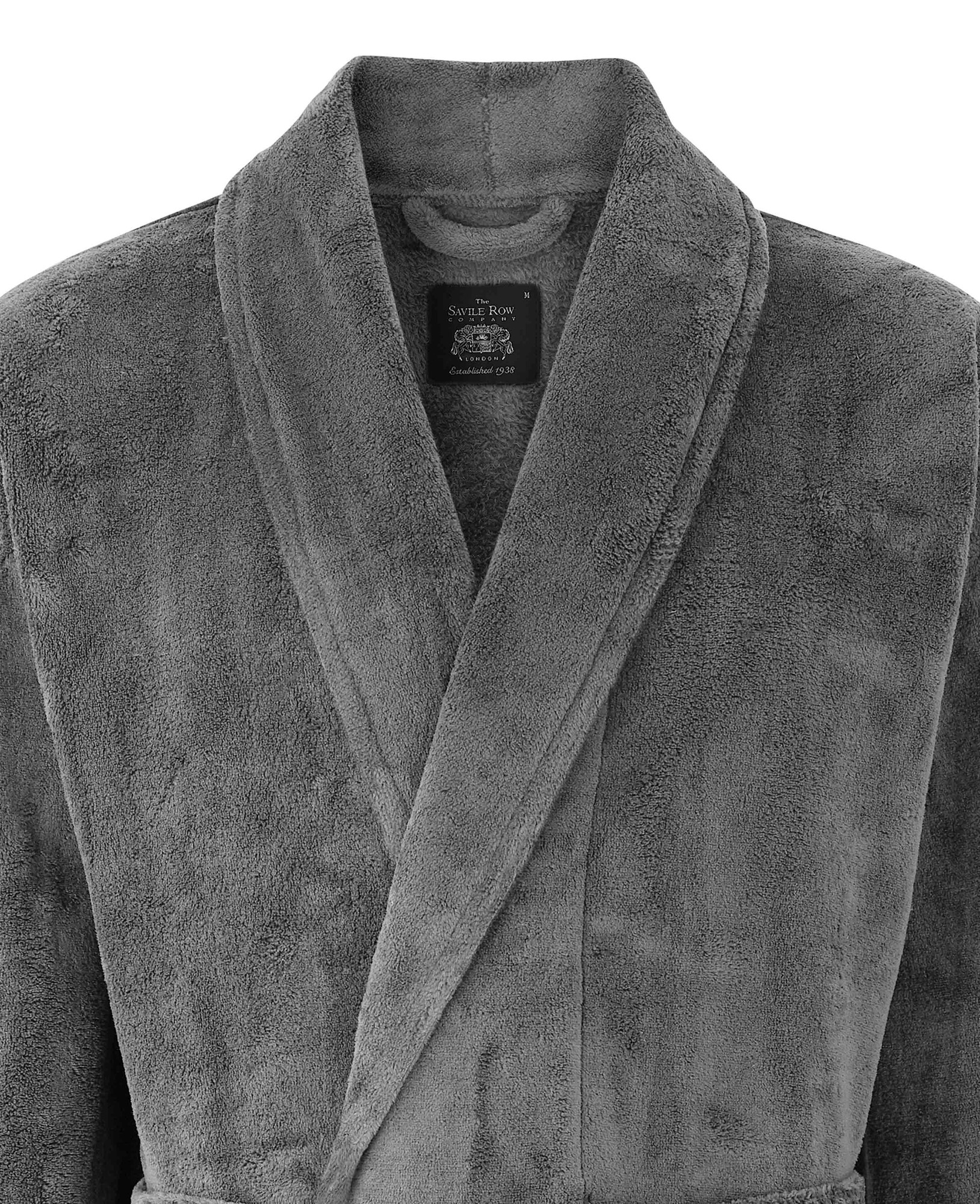 Men's Grey Fleece Dressing Gown - Size: XL - Savile Row Company - image 5