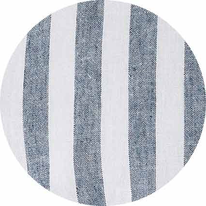 Men's Navy White Bold Stripe Linen Cotton Classic Fit Short Sleeve Shirt - Size: Small - Savile Row Company - image 5