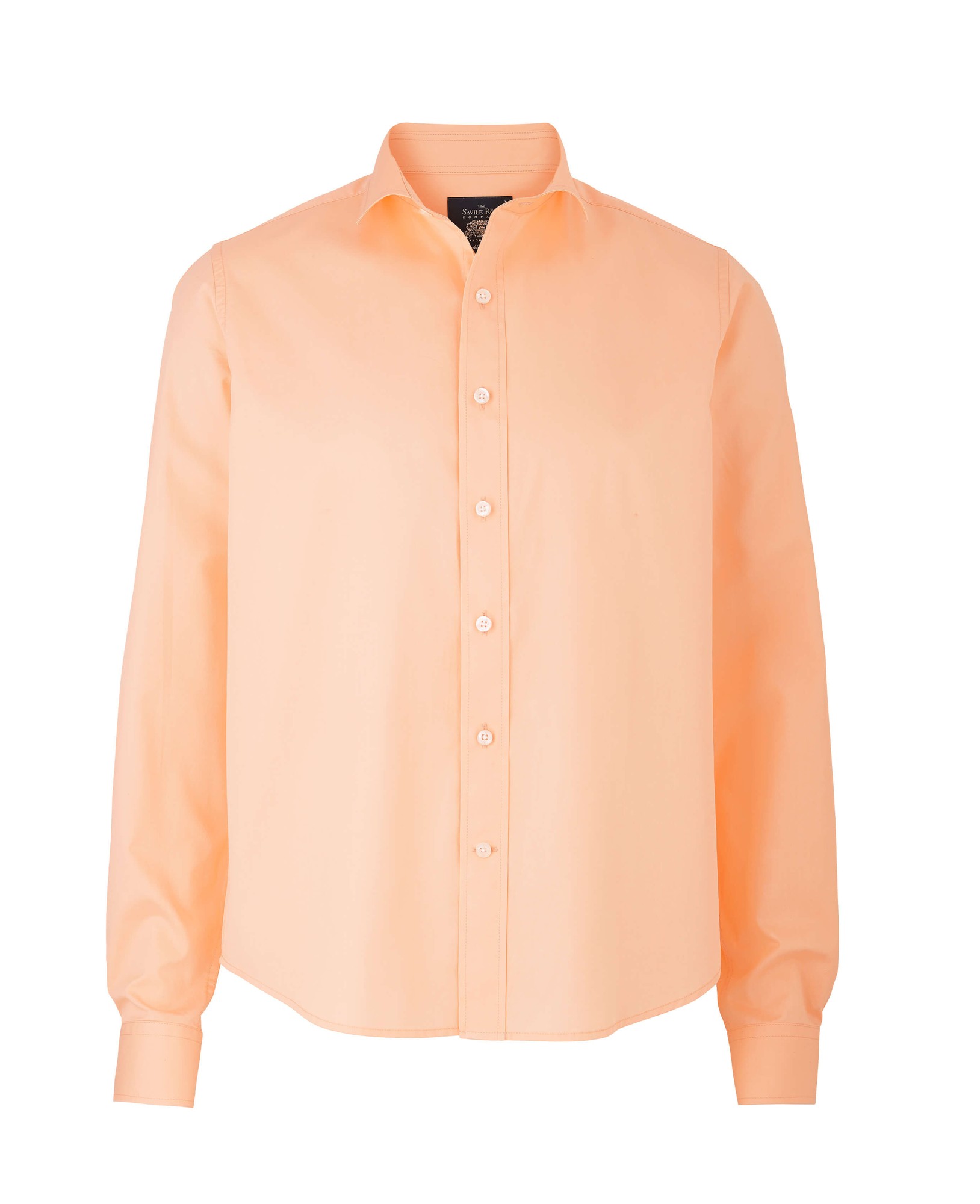 Men's Peach Twill Slim Fit Shirt in Shorter Length [RTC] - Size: Medium x Extra Long - 36.5" - Savile Row Company - image 3