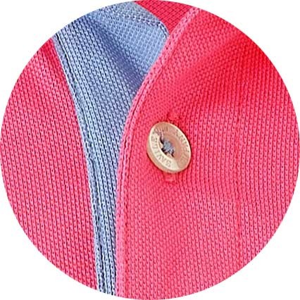 Men's Pink Cotton Pique Short Sleeve Polo Shirt - Size: XL - Savile Row Company - image 5