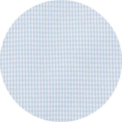 Men's Sky Blue Cotton Gingham Check Slim Fit Winchester Formal Shirt - Double Cuff - Size: 15.5" x Extra Long - 36" - Savile Row Company - image 5