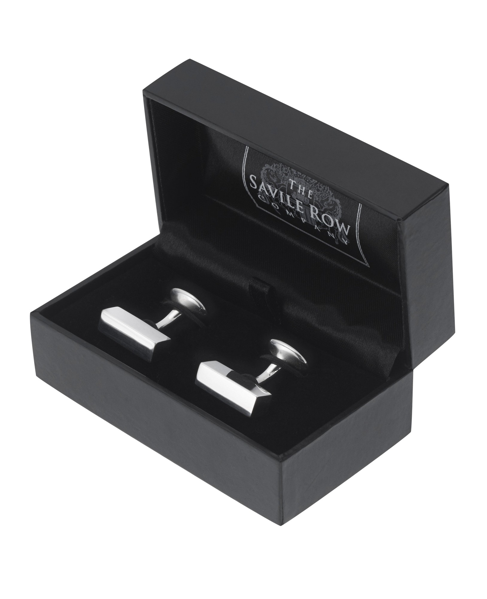 Men's Sterling Silver Block Engravable Cufflinks - Savile Row Company - image 2
