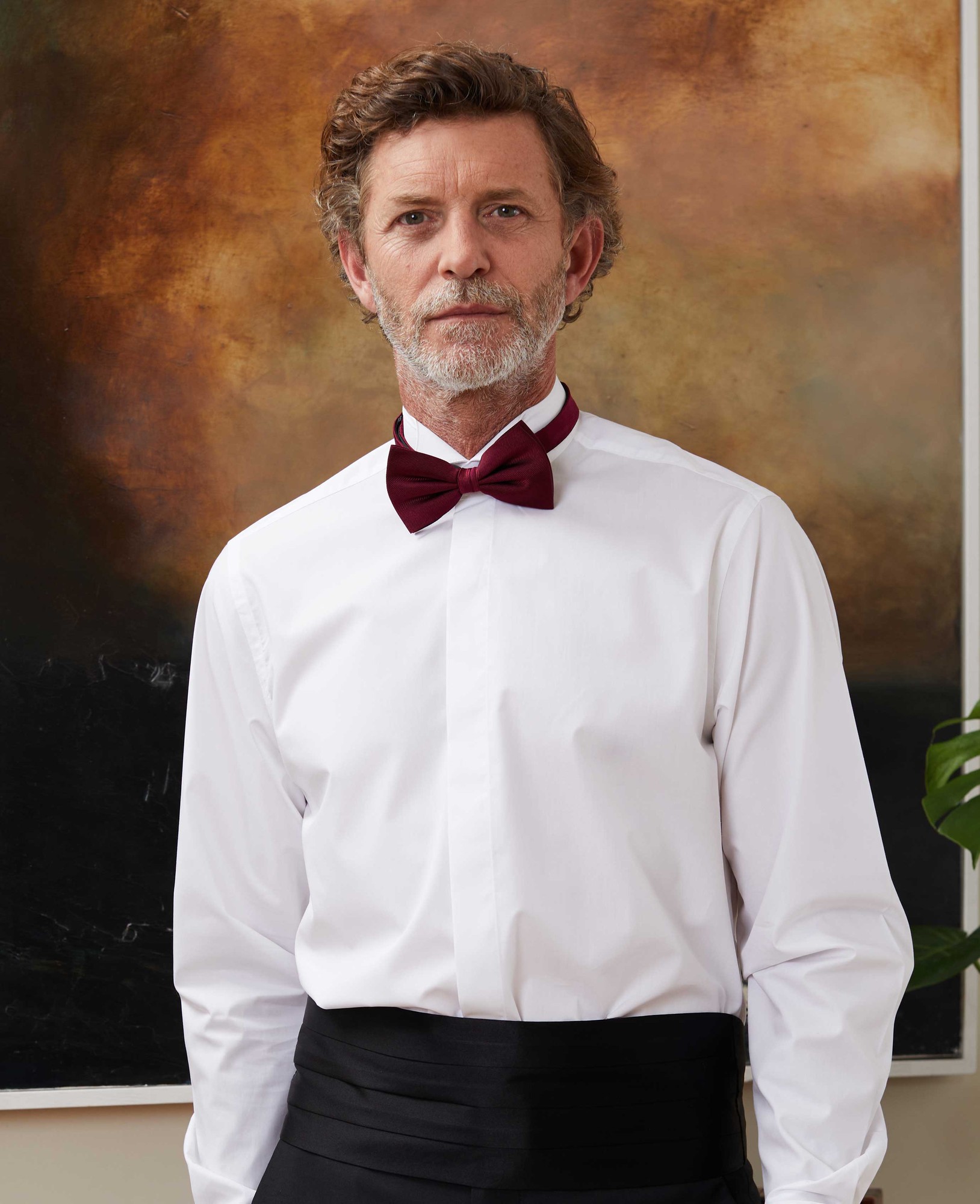Men's White Classic Fit Wing Collar Formal Shirt - Double Cuff - Size: 18.5" x Extra Long - 39" - Savile Row Company - image 2
