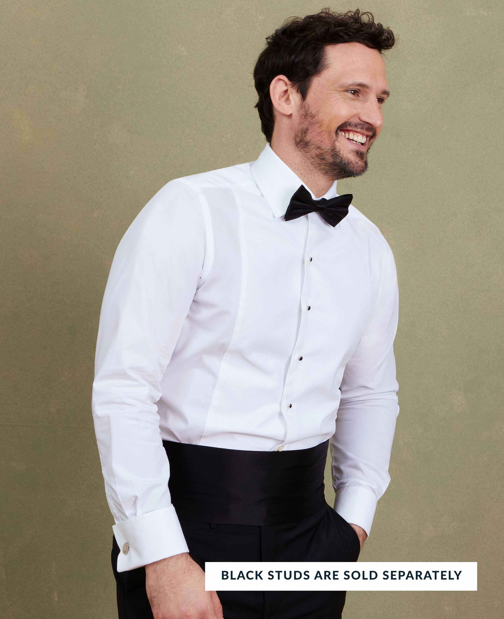 Men's White Marcella Bib Front Slim Fit Evening Double Cuff Formal Shirt - Size: 15" x Extra Long - 35.5" - Savile Row Company - image 4