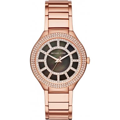 Michael Kors Kerry MK3397 Women's Watch - 37mm Black Mother of Pearl Dial Rose Gold-Tone Steel Bracelet - image 2