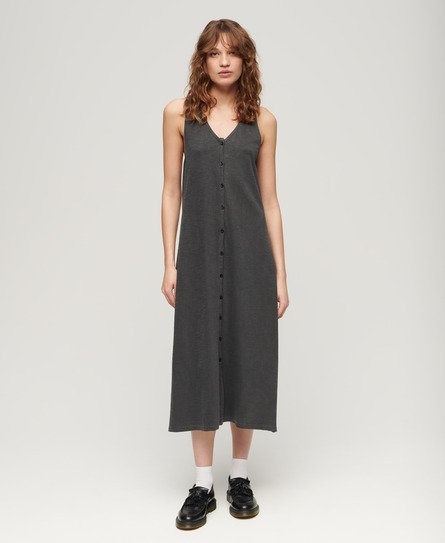 Superdry Superdry Women's Beach Jersey Vest MIDI Dress - Black