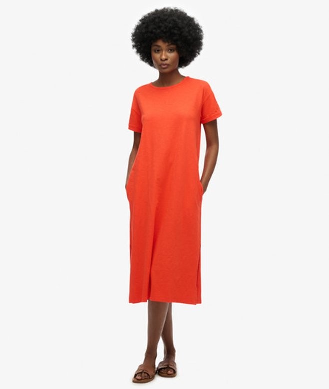 Superdry MIDI T-shirt Dress for Women Superdry