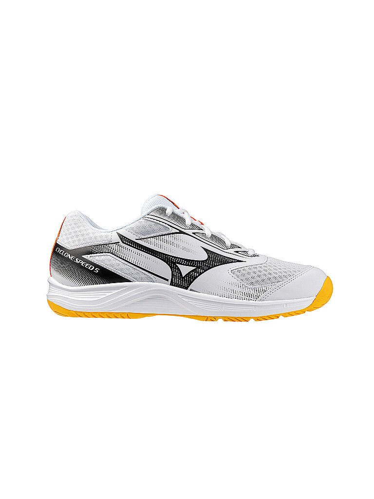 Mizuno Mizuno Cyclone Speed 5 Unisex | White/Fiery Coral 2/Citrus - White / 12 / Standard