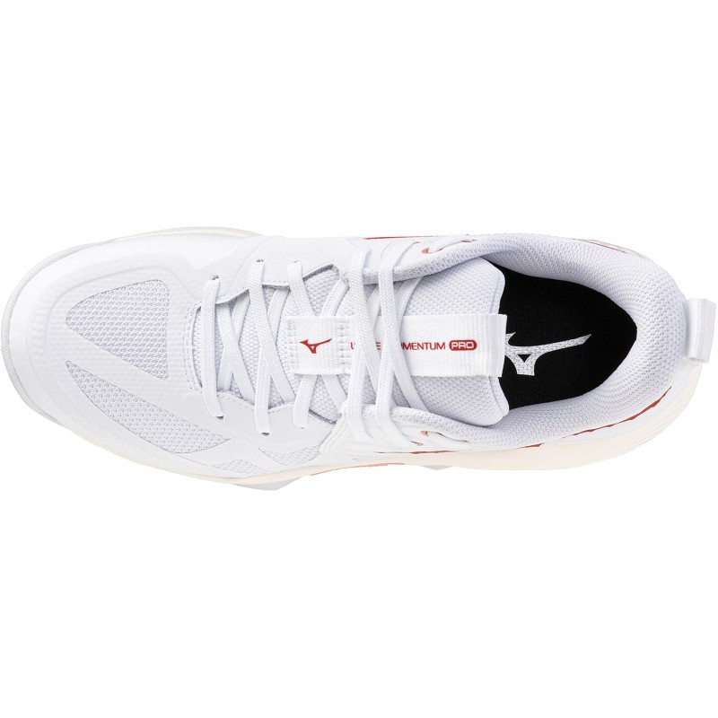 Mizuno Wave Momentum Pro Womens | White/rose Elegance/lava Falls - White / 9 / Standard - image 3