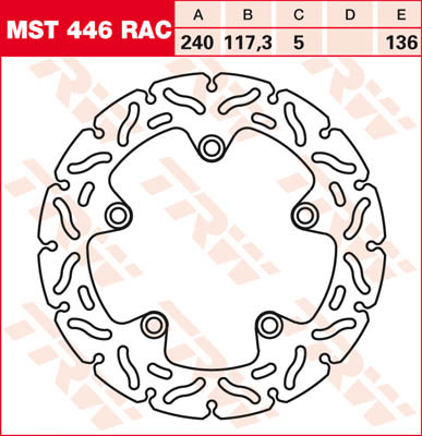 TRW TRW MST446RAC Brake Disc Slotted