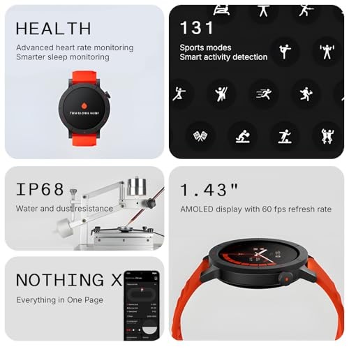 Nothing CMF Watch 3 Pro 3.63 cm (1.43") AMOLED 47 mm Digital 466 x 466 pixels Touchscreen Black GPS (satellite) - image 3