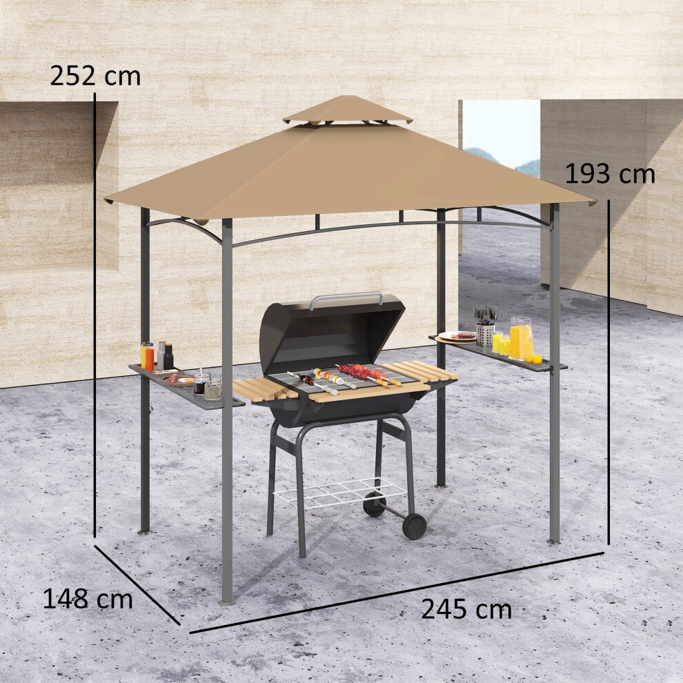 Outsunny 2 Tier Grill Barbecue Gazebo Tent 2.5m - image 2