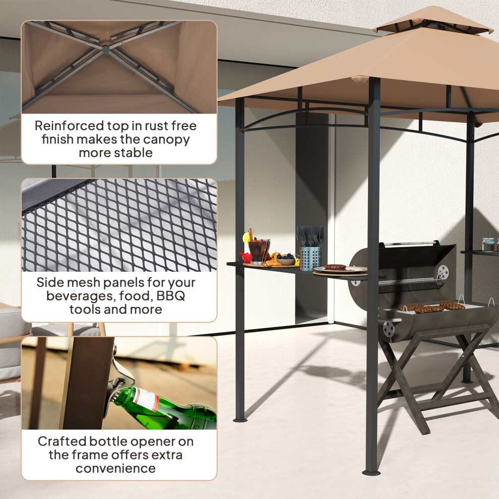Outsunny 2 Tier Grill Barbecue Gazebo Tent 2.5m - image 4