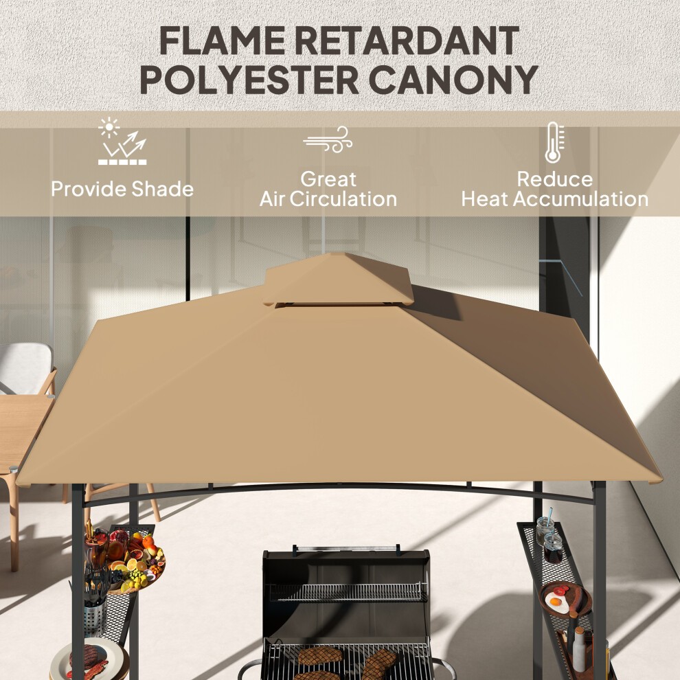 Outsunny 2 Tier Grill Barbecue Gazebo Tent 2.5m - image 5