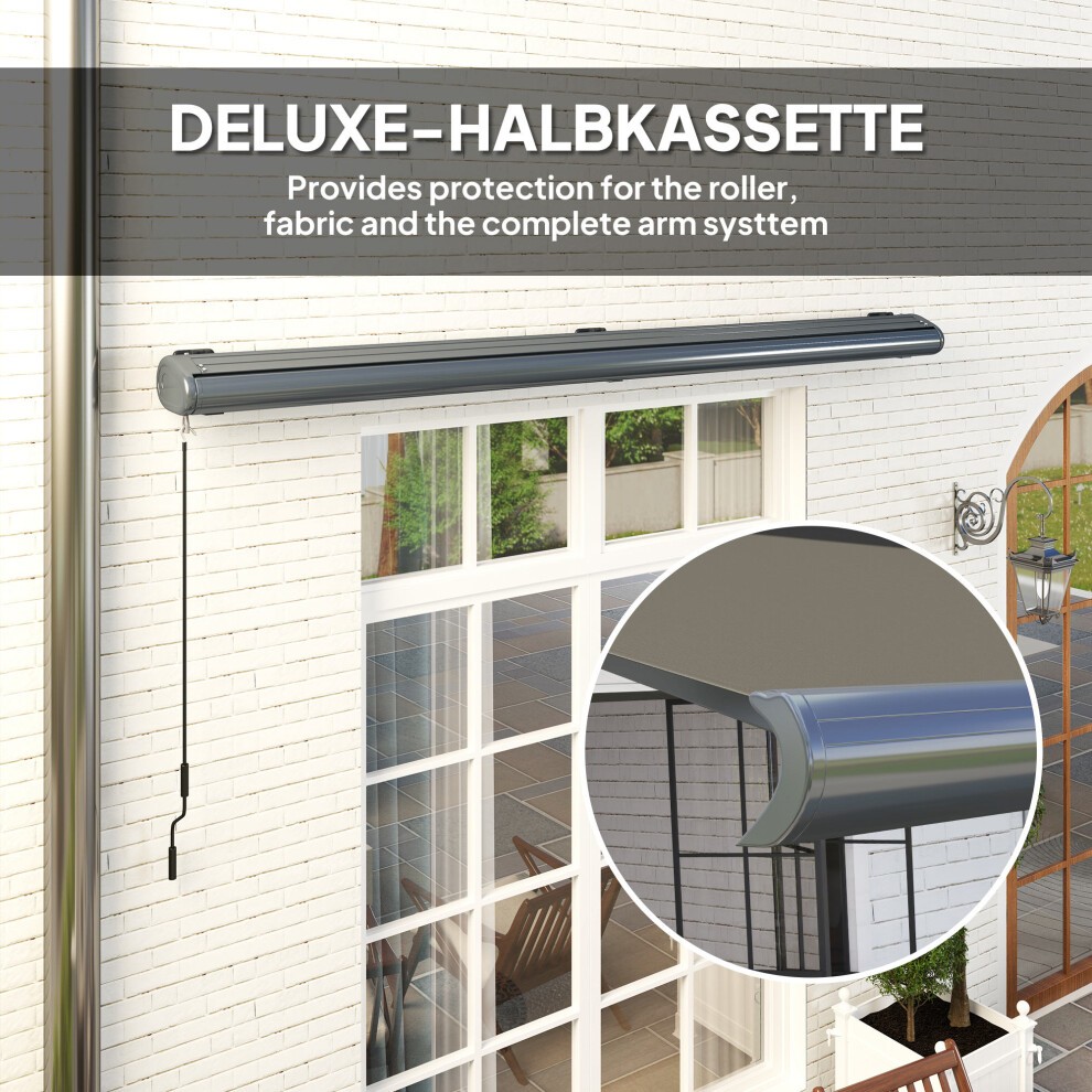 Outsunny Dark Grey Electric Retractable Awning 4 x 3m - image 4