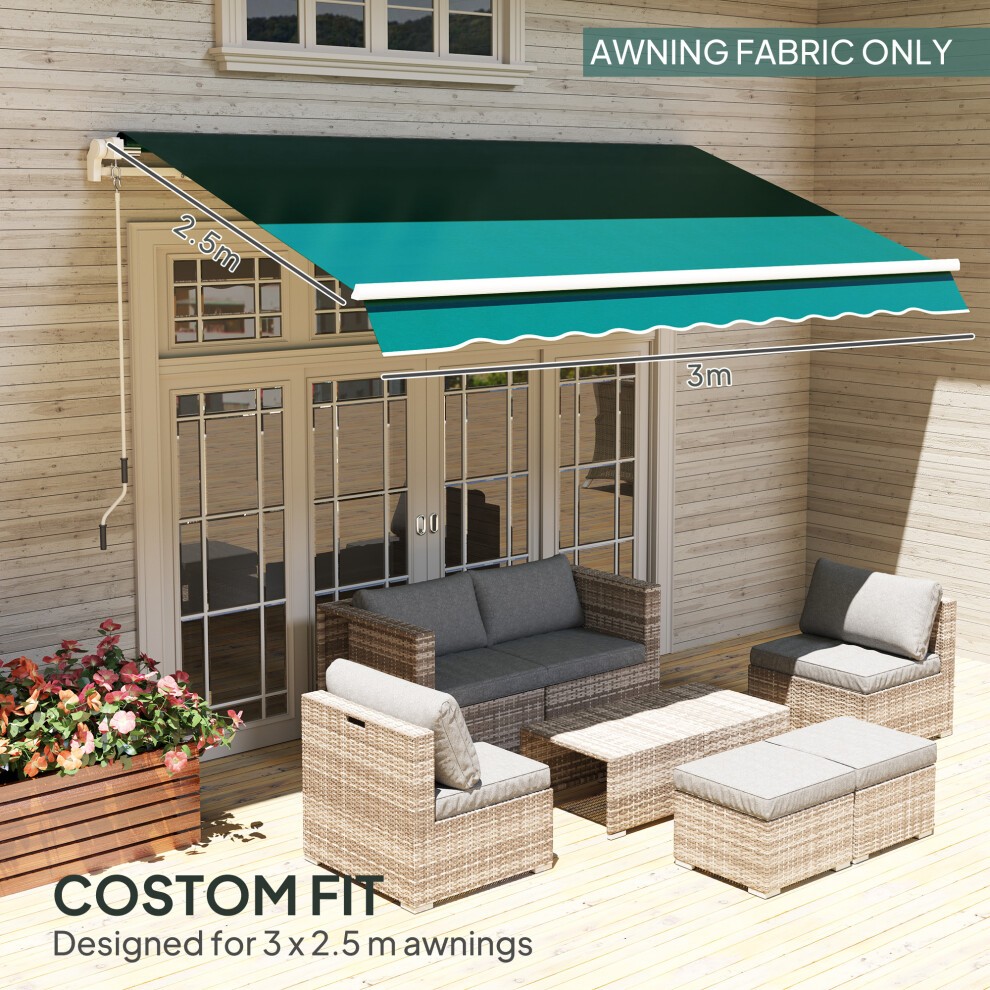 Outsunny Green Awning Replacement Canopy 3 x 2.5 m - image 2