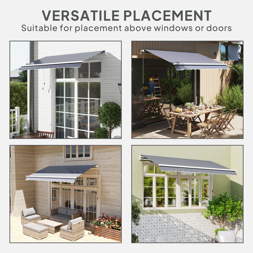 Outsunny Grey Awning Replacement Canopy 3 x 2.5 m - image 4