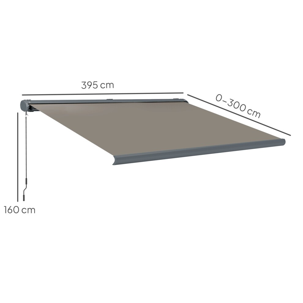 Outsunny Light Grey Electric Retractable Awning 4 x 3m - image 2
