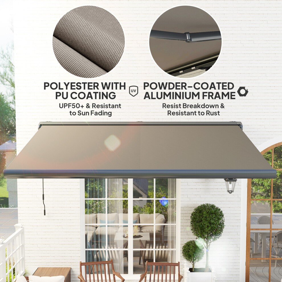 Outsunny Light Grey Electric Retractable Awning 4 x 3m - image 5