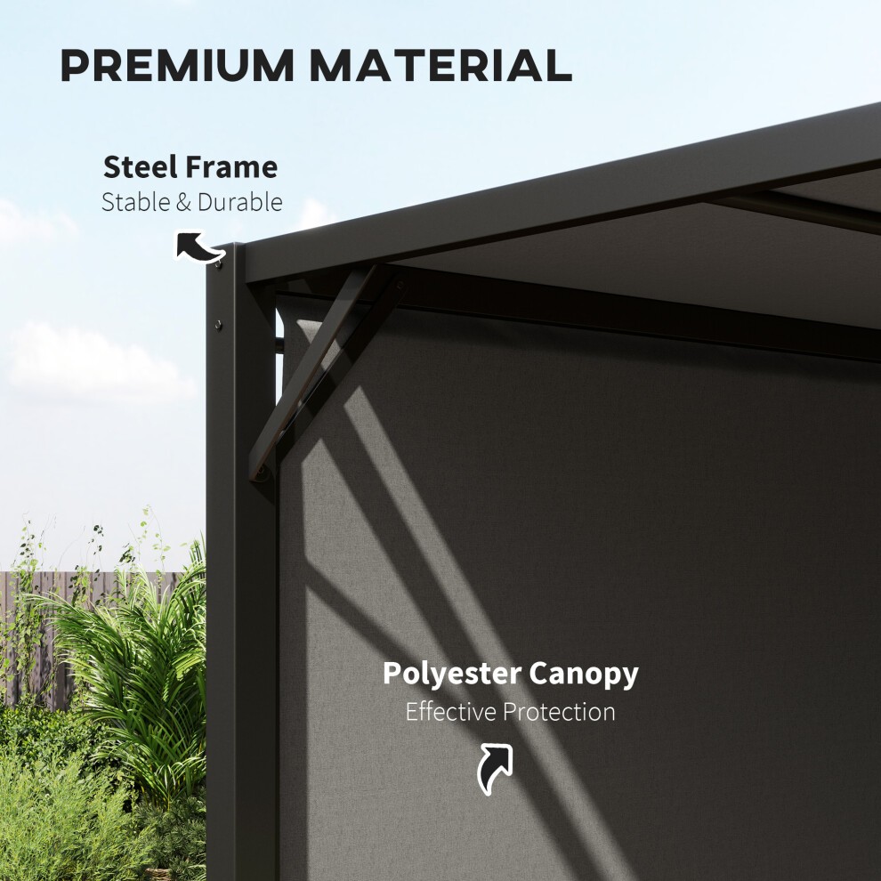 Outsunny Metal Sun Shade Pergola Gazebo 3 x 3m - image 3