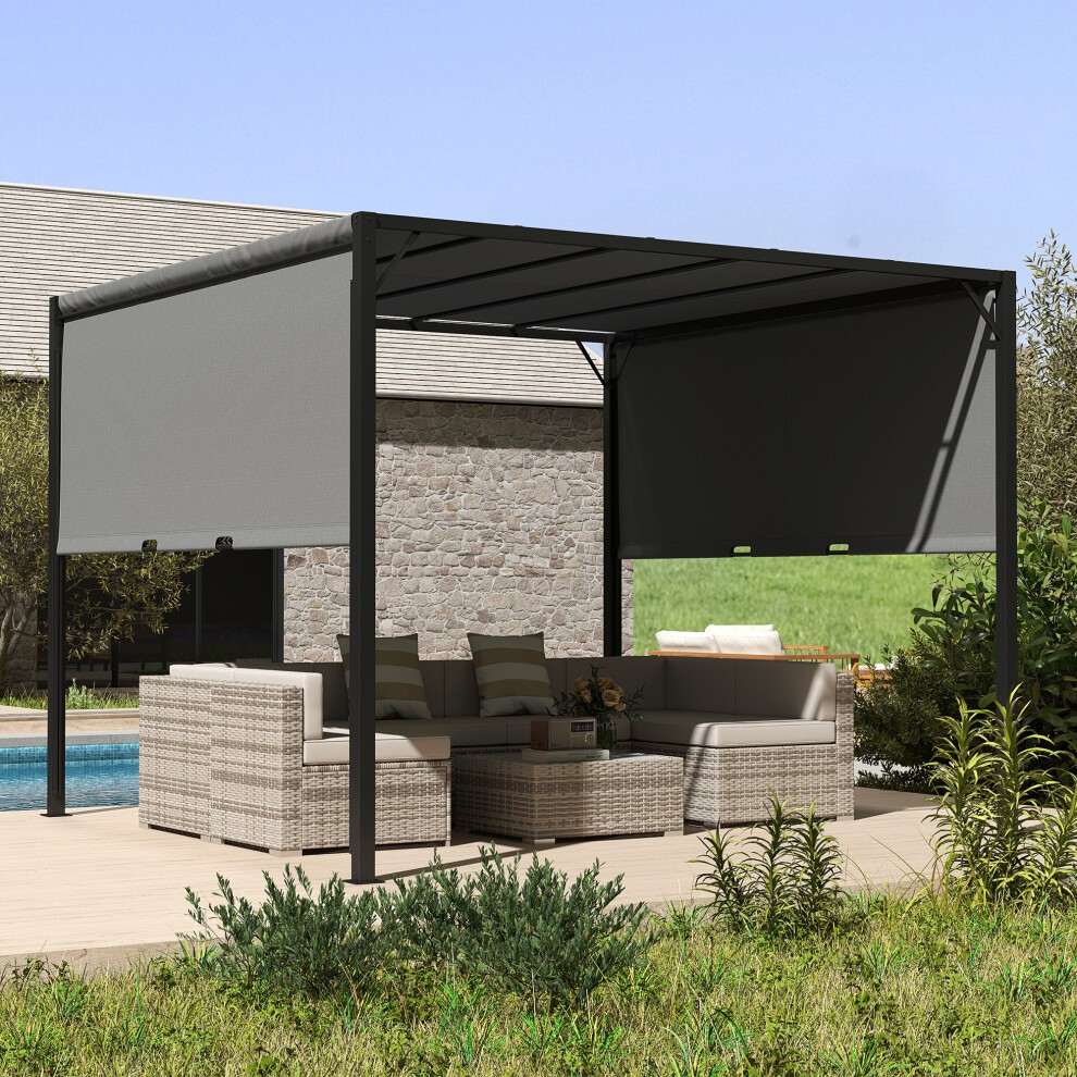 Outsunny Metal Sun Shade Pergola Gazebo 3 x 3m - image 5