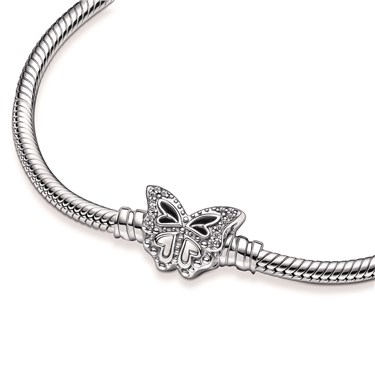 Pandora Moments Butterfly Clasp Snake Chain Bracelet 20 cm - image 2