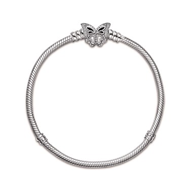 Pandora Moments Butterfly Clasp Snake Chain Bracelet 20 cm - image 3