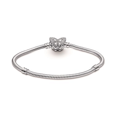 Pandora Moments Butterfly Clasp Snake Chain Bracelet 20 cm - image 4