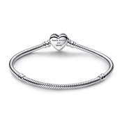 Pandora Moments Sparkling Infinity Heart Clasp Snake Chain Bracelet 17 cm - image 2
