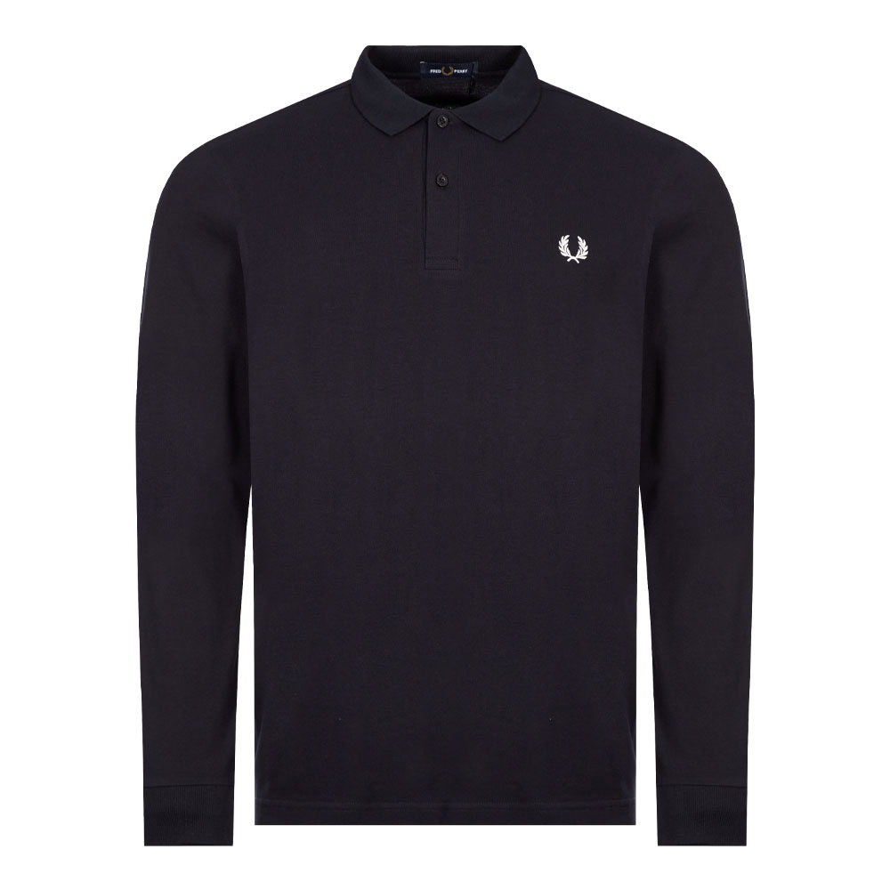 Fred Perry Fred Perry, Polo Shirts, Male, Blue, S, Navy 608 Long Sleeve Polo Shirt