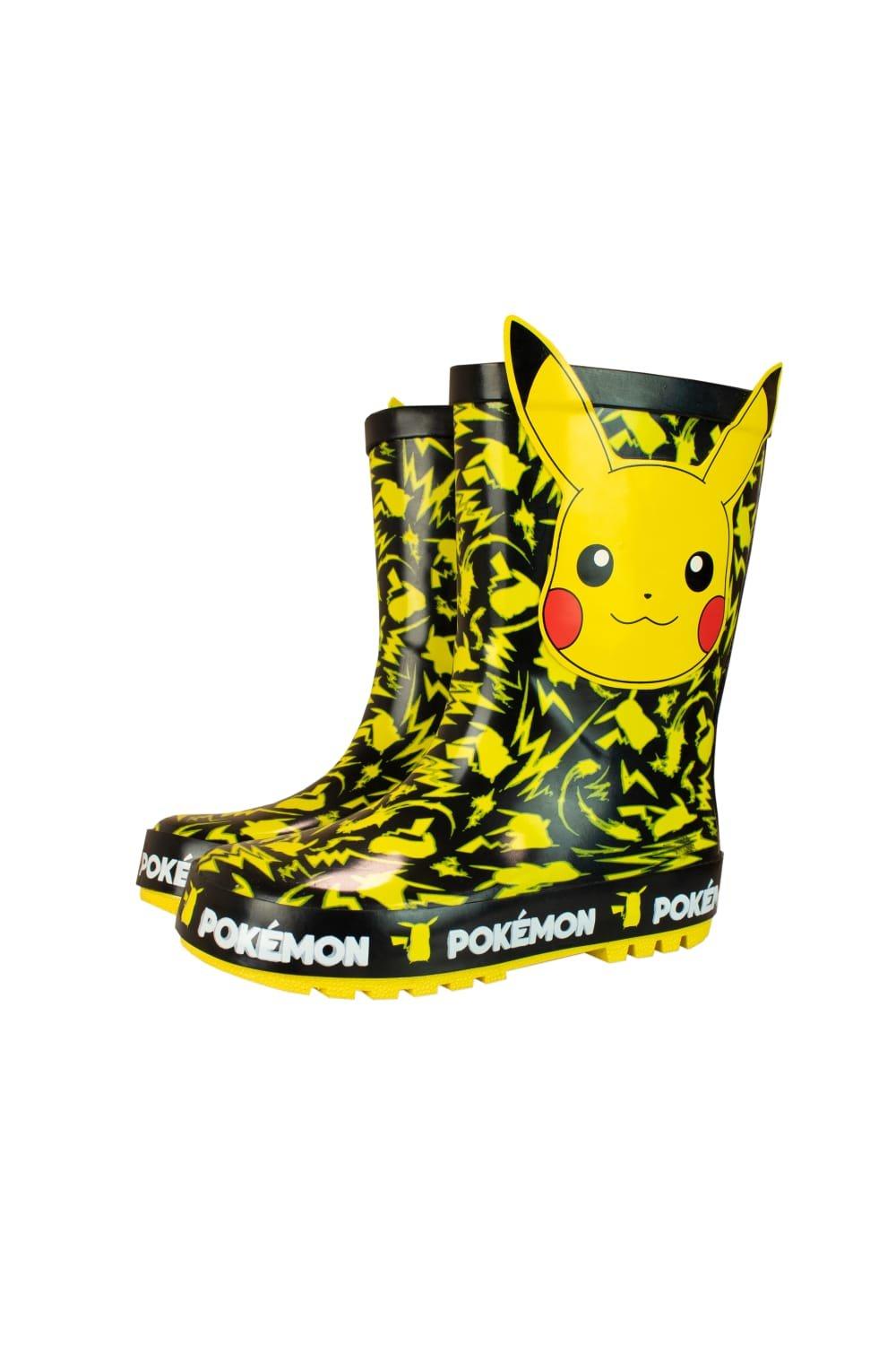 Pokemon Pokemon Boy's Pikachu Wellington Boots in Yellow | Size: Infant 13