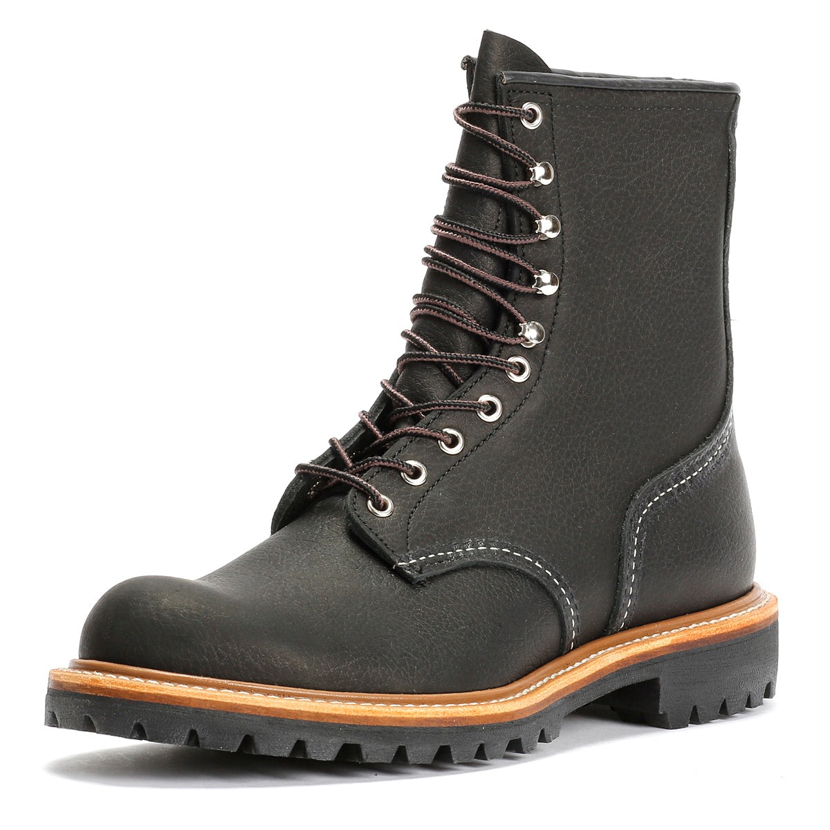 Red Wing 4501 8-Inch Logger Oil Leather Men's Black Boots - image 3