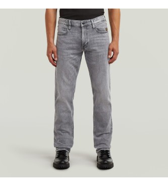 Regular straight jeans in a faded grey denim, featuring a classic five-pocket design, subtle stitching details, and a G-Star logo patch on the back.
