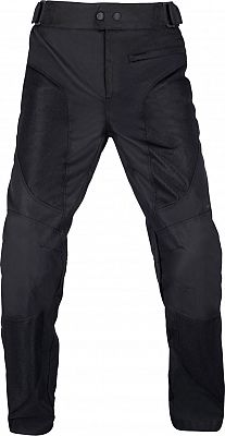 Black motorcycle textile pants by Richa, featuring a durable material, multiple pockets, and a sleek design, available in size XL for men.