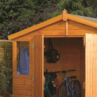 Rowlinson Double Door Shiplap Apex Workshop Shed with Windows 9 x 12ft - image 2