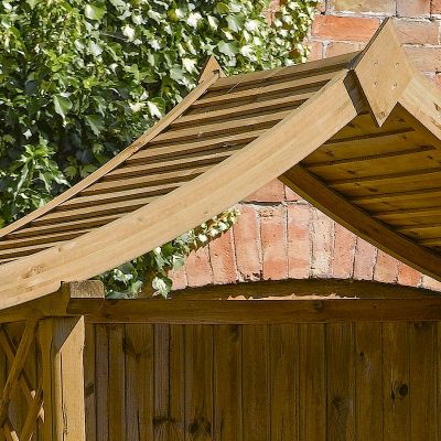 Rowlinson Tenbury 2 Seater Natural Arbour with Open Lattice Sides - image 2