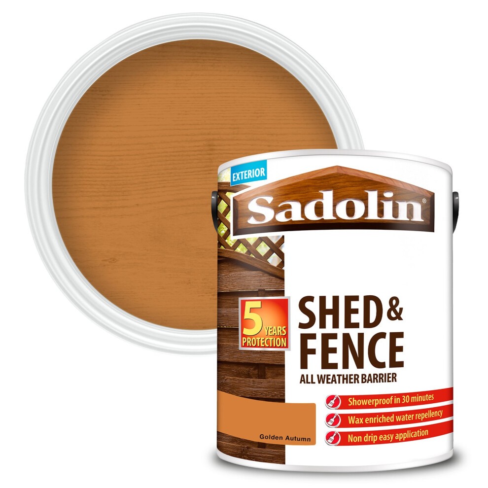 Sadolin Shed and Fence Protection Woodstain Grey Shadow 5l - image 4
