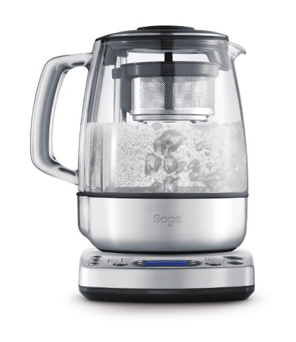 Sage the Tea Maker BTM800UK features a 1.5L glass kettle with a stainless steel base, a removable infuser, and an easy-to-use control panel with a digital display.