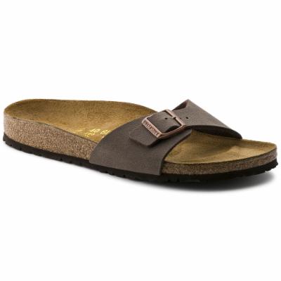 Birkenstock Birkenstock Madrid BF-Nubuck Mocha Regular Fit Women - Sandals Birkenstock - Brown - 40091-5 - Size: 5