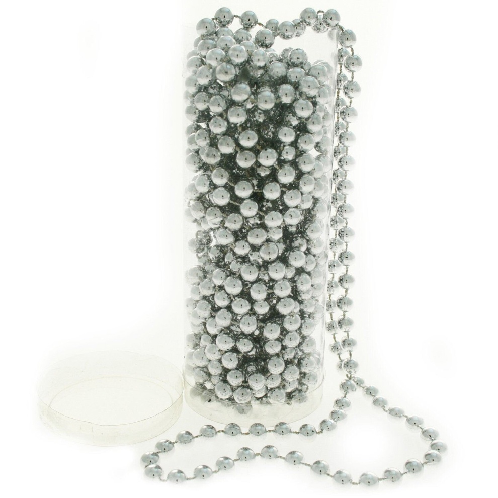 Shatchi Silver Chain Metallic Beaded Garland - image 3