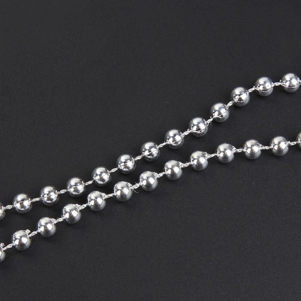 Shatchi Silver Chain Metallic Beaded Garland - image 4