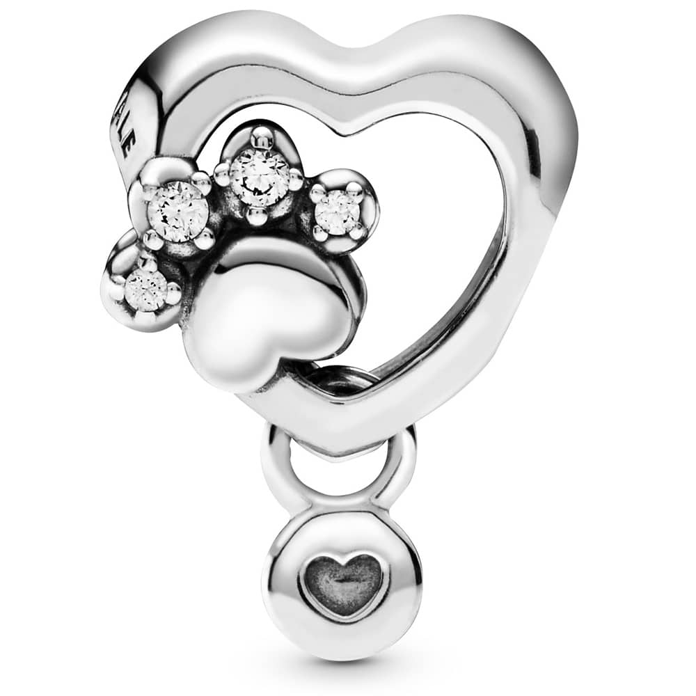 Silver paw pendant for mom - image 2