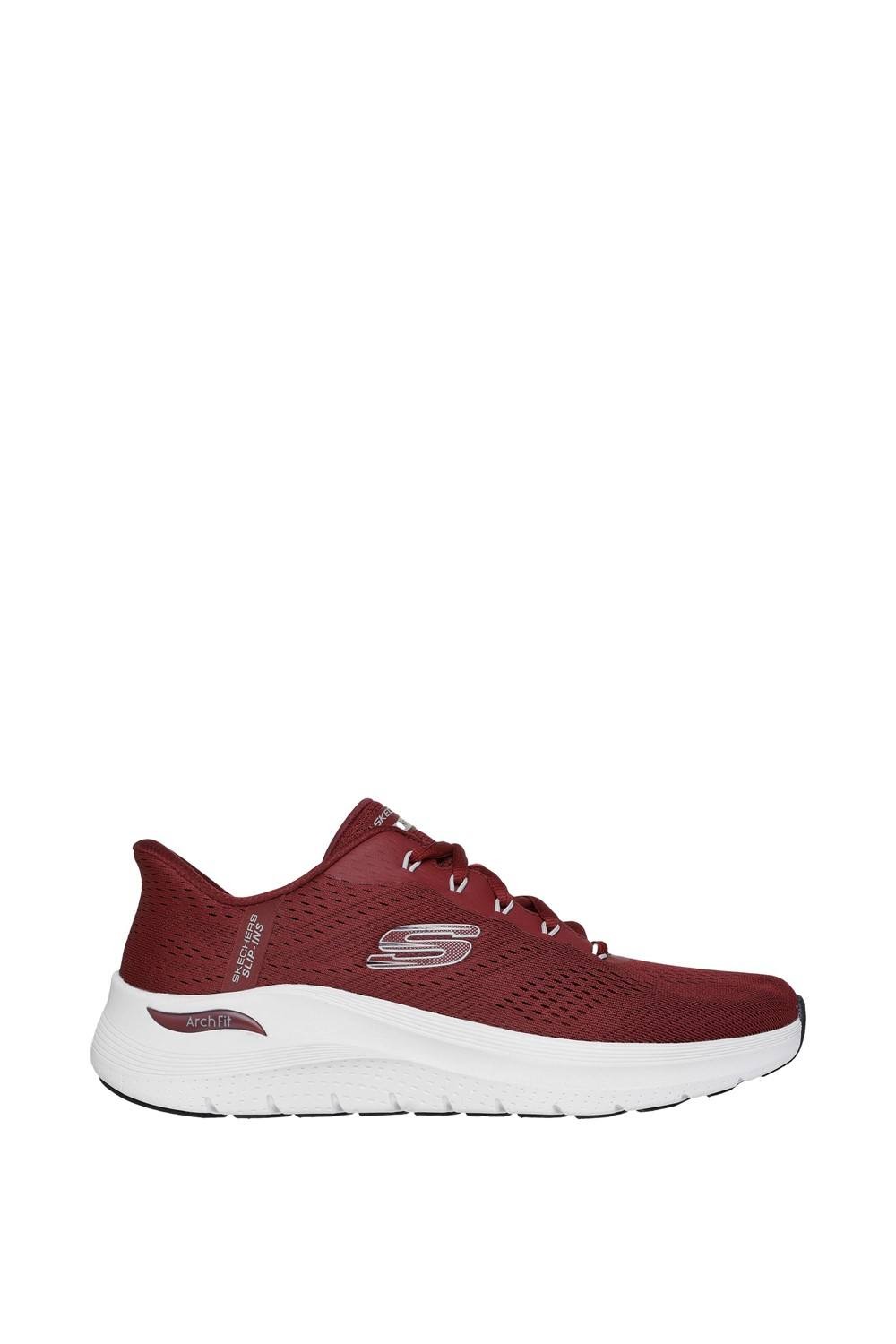 Skechers Arch Fit 2.0 Lestur Textile Men's Burgundy Trainers - image 5