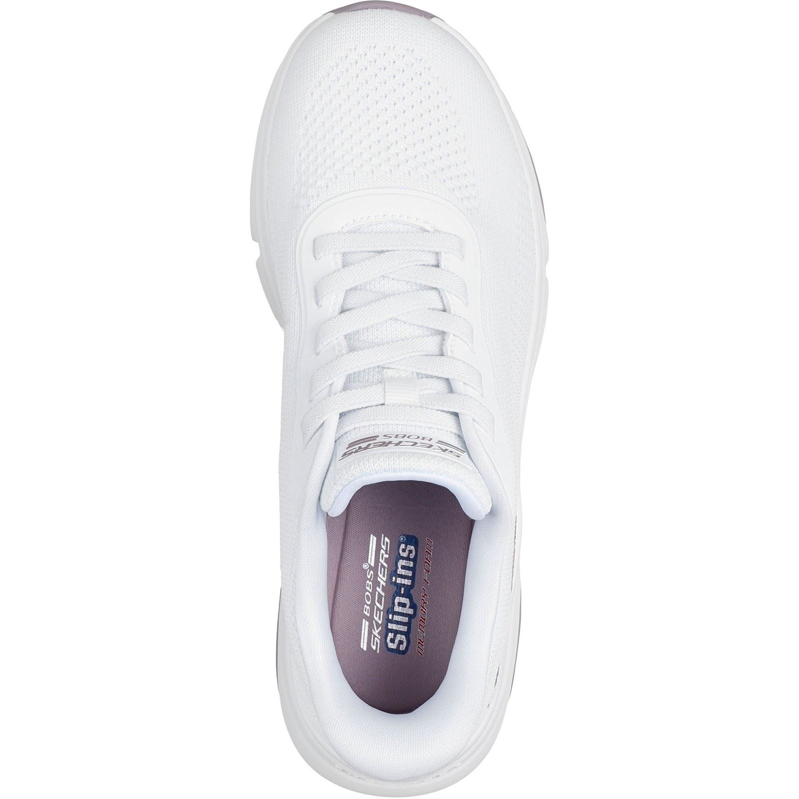 Skechers BOBS Sparrow Flex Too You Textile Women's White Trainers - image 3
