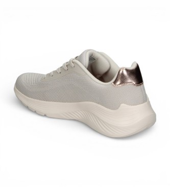 Skechers Bobs Squad Waves Current Look Textile Women's Off White Trainers - image 4