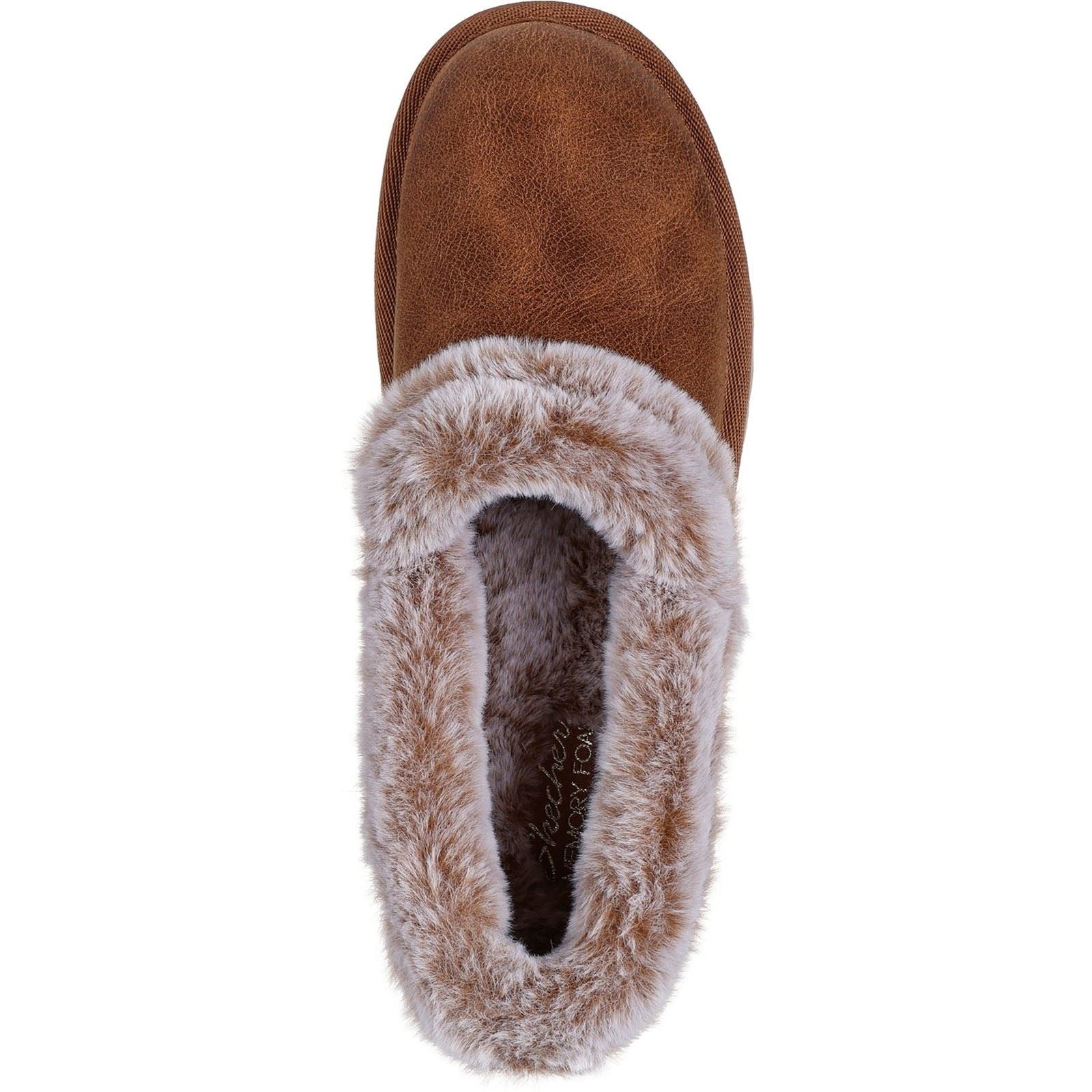 Skechers Cozy Up Polyester Women's Chestnut Slippers - image 3