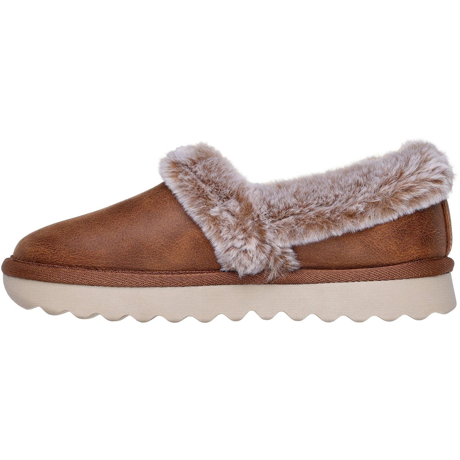 Skechers Cozy Up Polyester Women's Chestnut Slippers - image 4