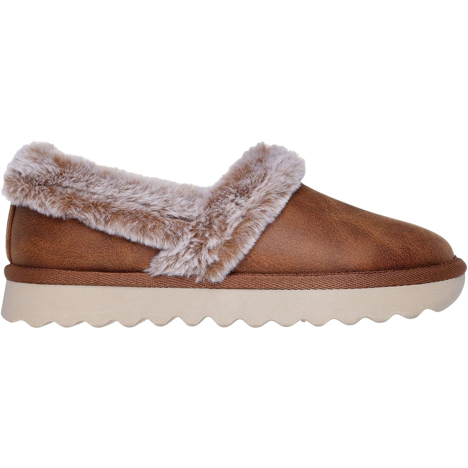 Skechers Cozy Up Polyester Women's Chestnut Slippers - image 5